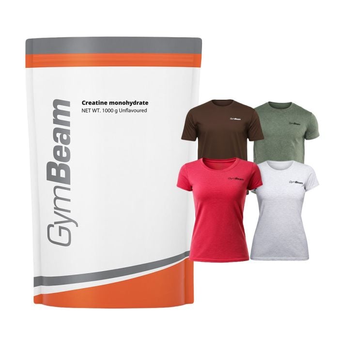 Creatină Monohidrată 100% - GymBeam 500 g - fără aromă - 01