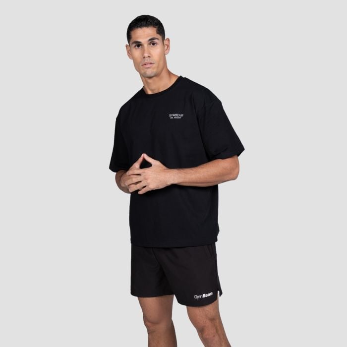 Tricou Lifting Heavy Black - GymBeam XL