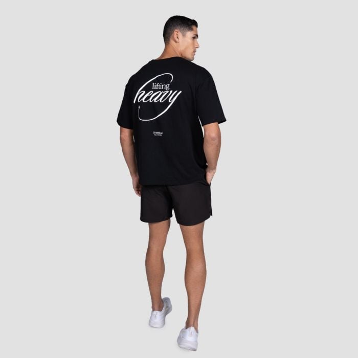 Tricou Lifting Heavy Black - GymBeam XL