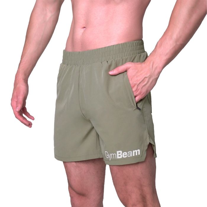 Pantaloni scurți Light Essence Green - GymBeam XXL