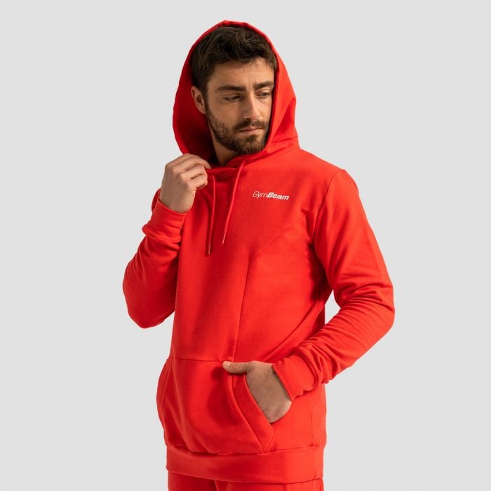 Hanorac Limitless Hoodie Hot Red - GymBeam XXL