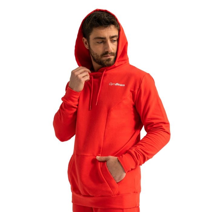 Hanorac Limitless Hoodie Hot Red - GymBeam XXL