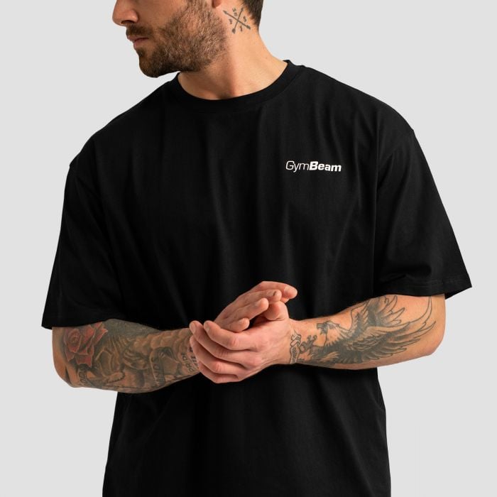 Tricou Oversized Limitless Black - GymBeam L