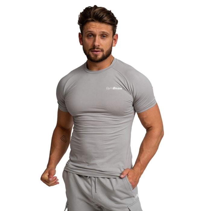Tricou Fitted TRN Grey - GymBeam L