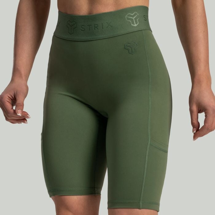 Pantaloni scurți pentru femei Biker Lunar Cedar Green - STRIX M