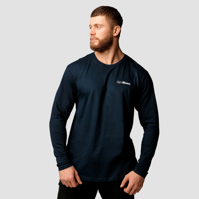 Tricou cu mânecă lungă Basic Navy - GymBeam L