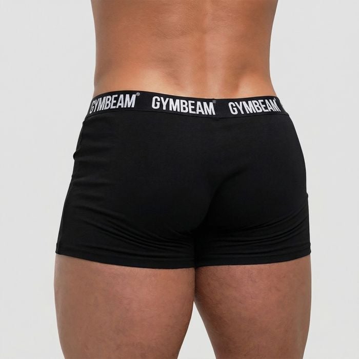 Men‘s FIT Trunks 3Pack Black - GymBeam XXXL