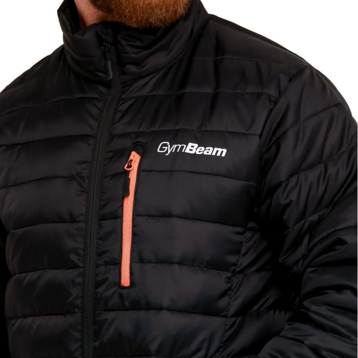 Geacă pentru bărbați Puffer Black/Orange - GymBeam L