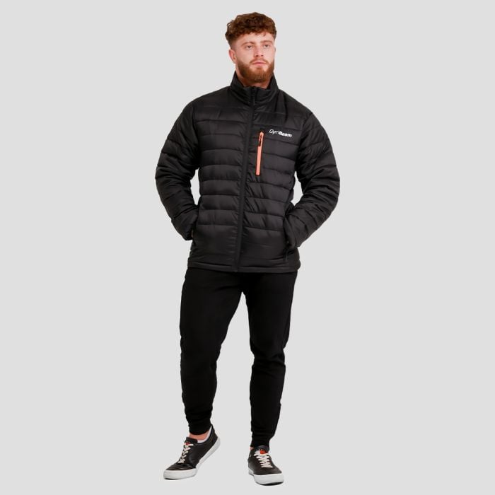Geacă pentru bărbați Puffer Black/Orange - GymBeam L