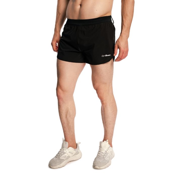 Pantaloni scurți de alergare pentru bărbați 2in1 Pulse X Black - GymBeam XL