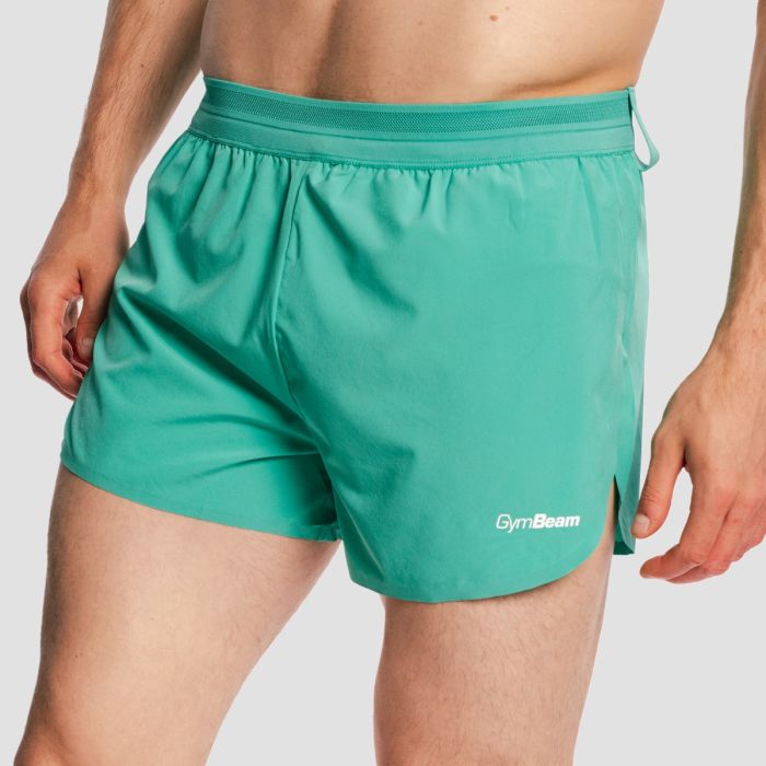 Pantaloni scurți de alergare pentru bărbați 2in1 Pulse X Green - GymBeam L