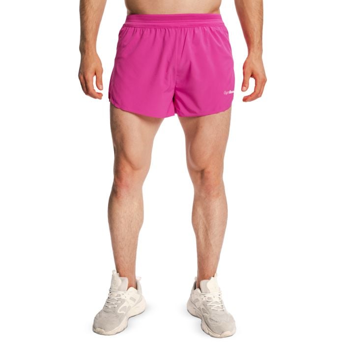 Pantaloni scurți de alergare pentru bărbați 2in1 Pulse X Purple - GymBeam L