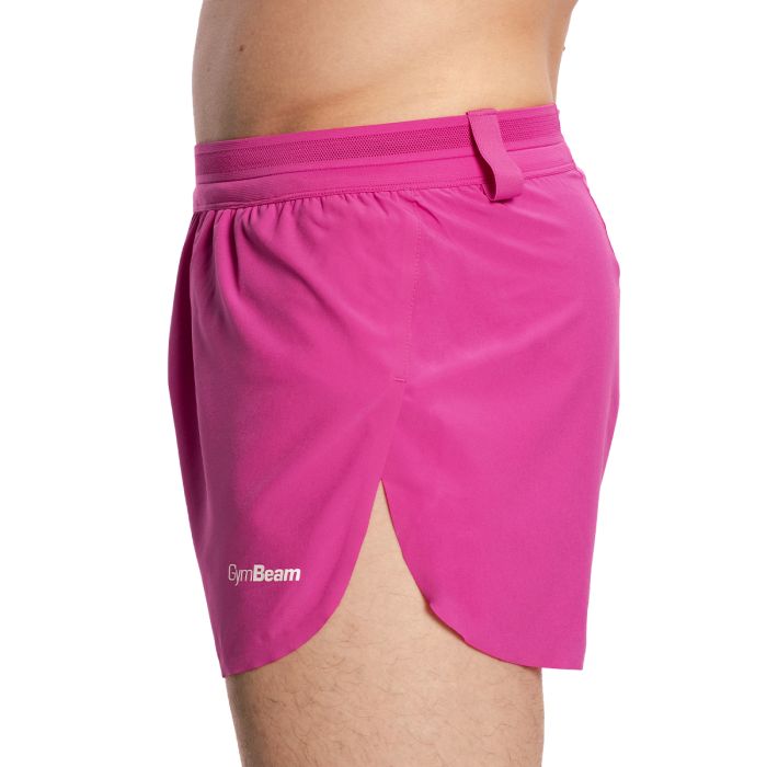Pantaloni scurți de alergare pentru bărbați 2in1 Pulse X Purple - GymBeam L