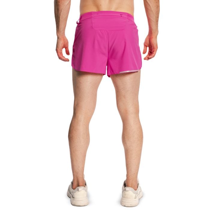 Pantaloni scurți de alergare pentru bărbați 2in1 Pulse X Purple - GymBeam L