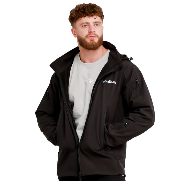 Geacă pentru bărbați Softshell Black - GymBeam XXL