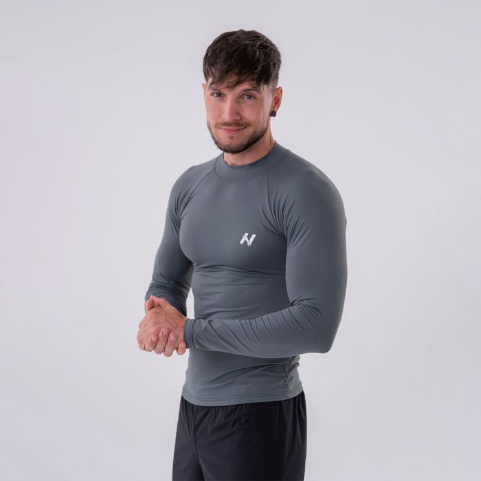 Tricou pentru bărbați Long-Sleeve Active Grey - NEBBIA