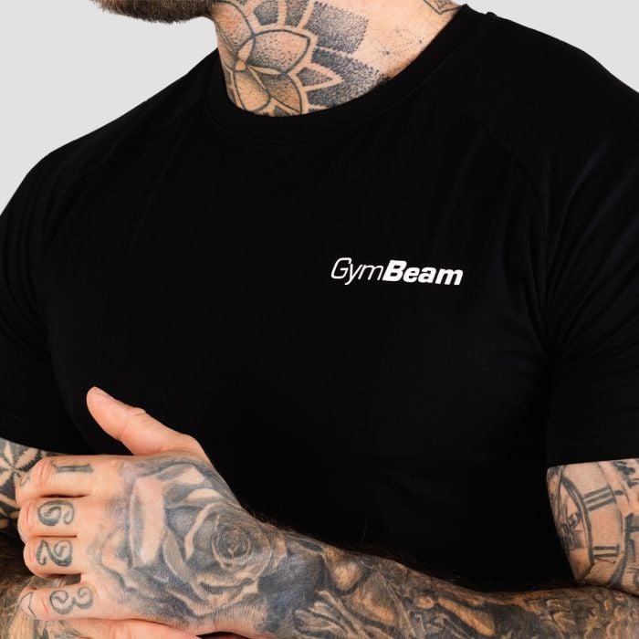 Tricou Fitted TRN Black - GymBeam S