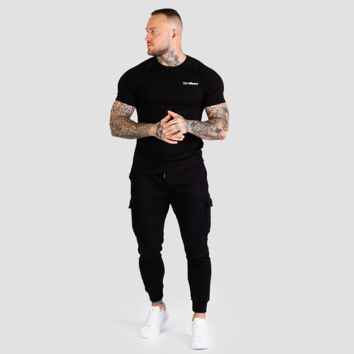 Tricou Fitted TRN Black - GymBeam S
