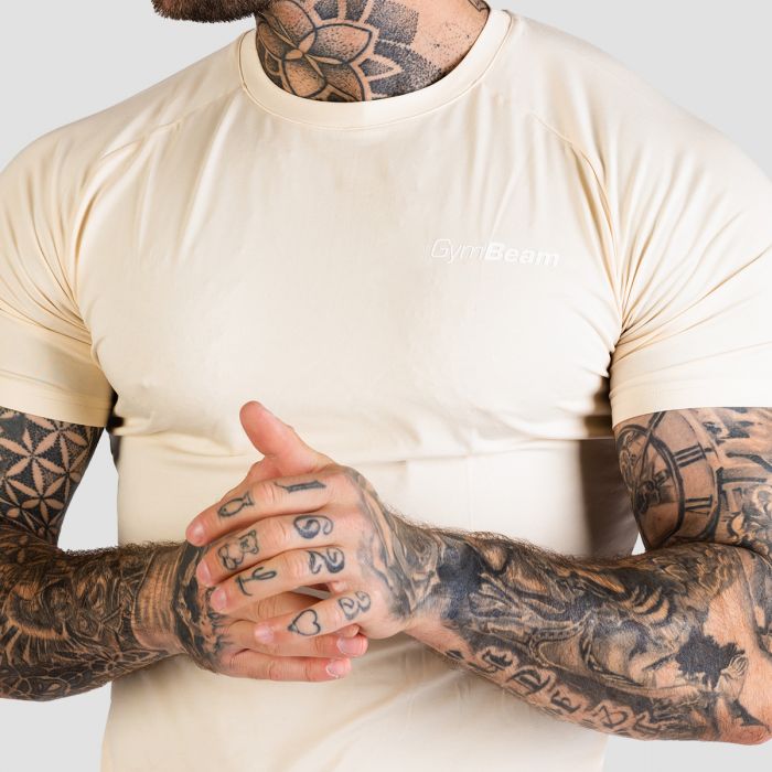 Tricou Fitted TRN Sand - GymBeam XXXL