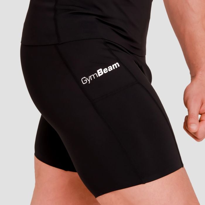 Pantaloni scurți de compresie High Black - GymBeam XL