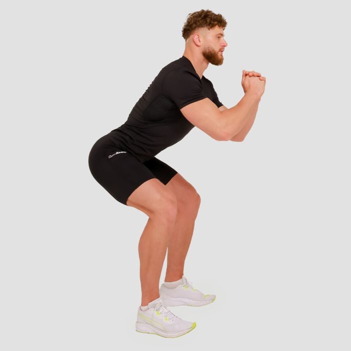 Pantaloni scurți de compresie High Black - GymBeam XL