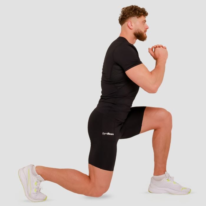 Pantaloni scurți de compresie High Black - GymBeam XL