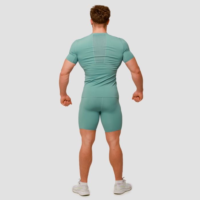 Tricou de compresie Mid Blue - GymBeam L