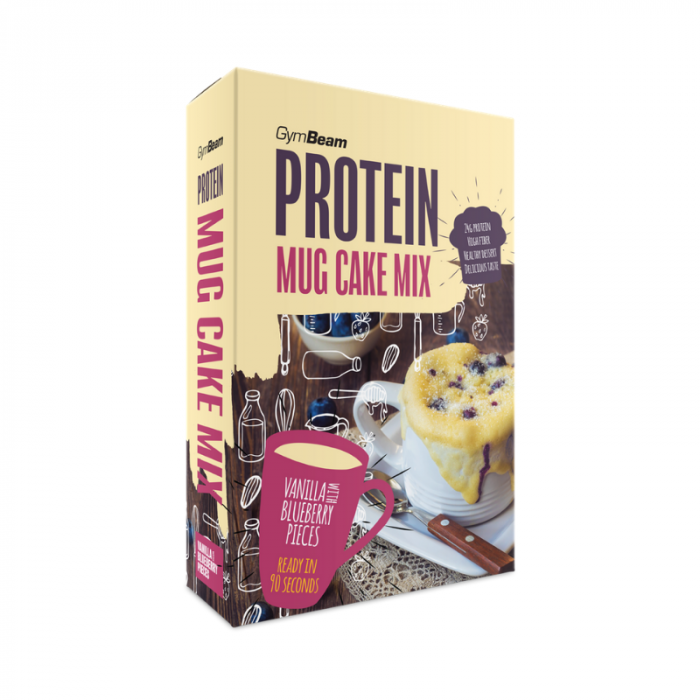 Mug Cake Mix proteic 500 g - GymBeam ciocolată cu fulgi de ciocolată