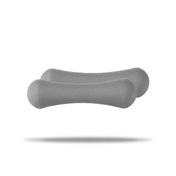 Gantere din neopren 2 x 1 kg - GymBeam gri deschis