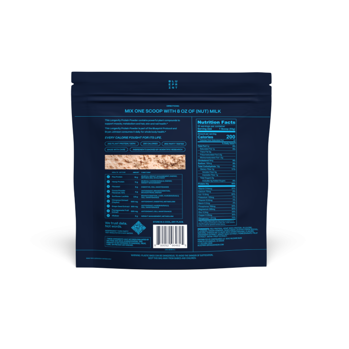 Longevity Protein - Blueprint 1581 g - ciocolată