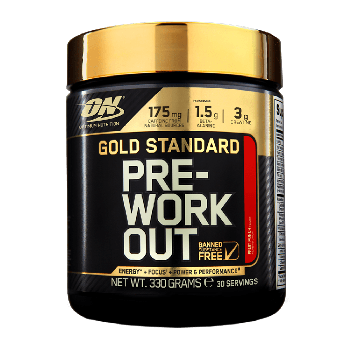 Predtréningový stimulant Gold Standard Pre-Workout 330 g Optimum Nutrition fruit punch