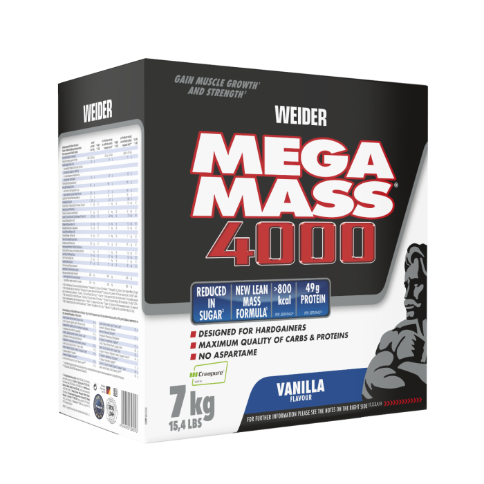 Mega Mass 4000 - Weider 7000 g - vanilie