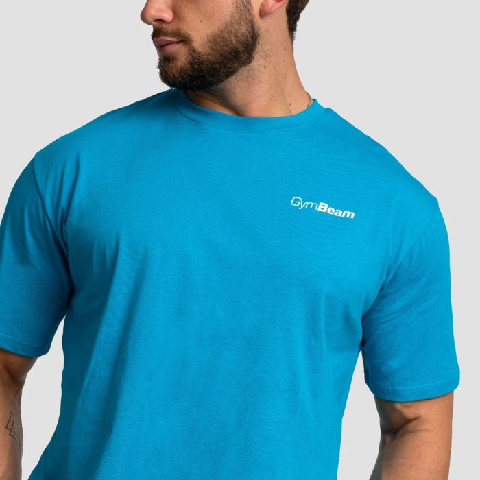 Tricou Oversized Limitless Aquamarine - GymBeam XXL