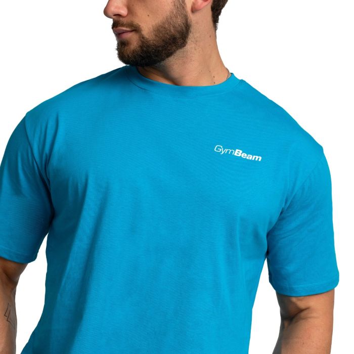 Tricou Oversized Limitless Aquamarine - GymBeam XXL