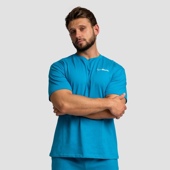 Tricou Oversized Limitless Aquamarine - GymBeam XXL