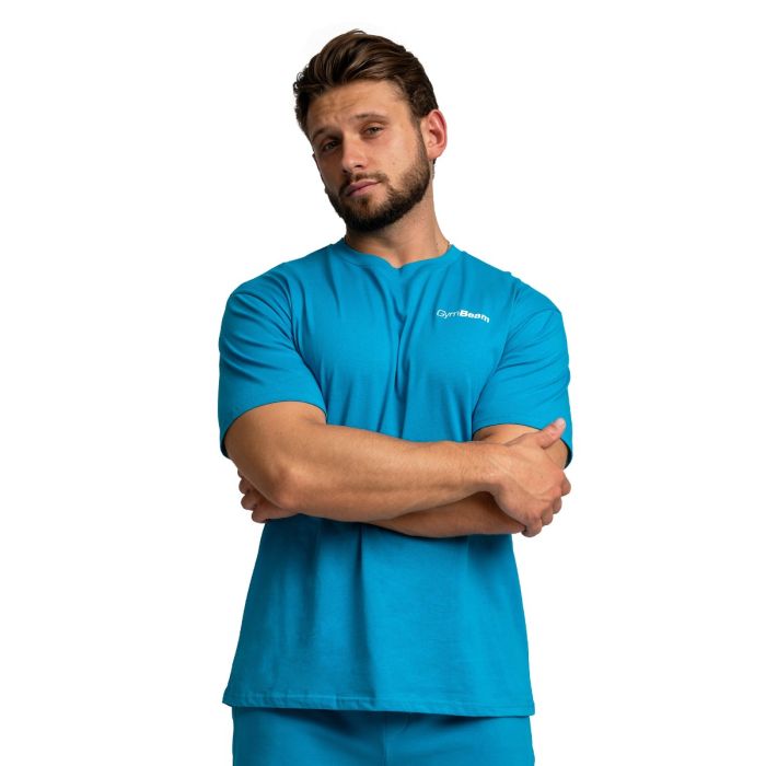 Tricou Oversized Limitless Aquamarine - GymBeam XXL