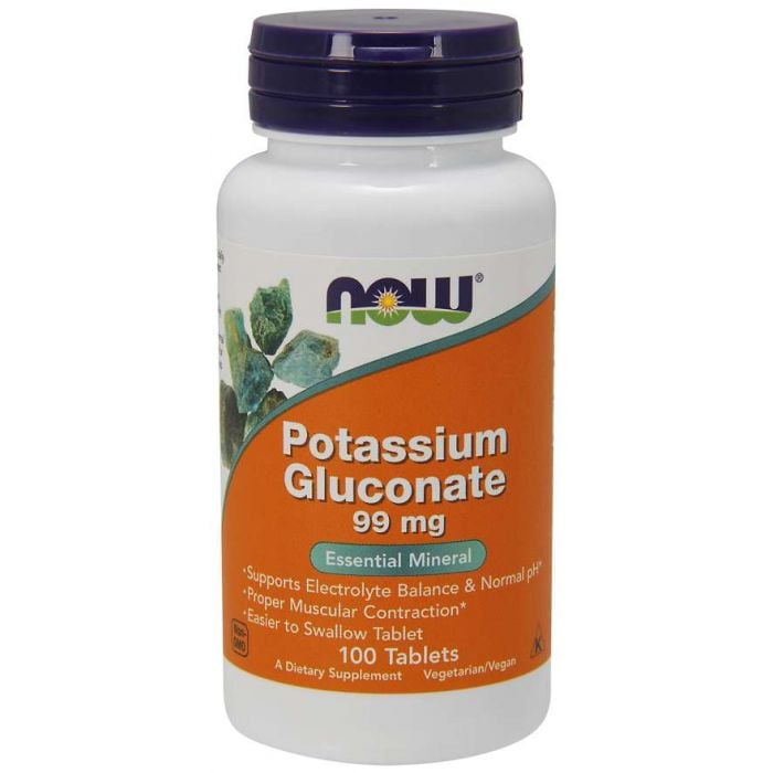 Gluconat de Potasiu 99 mg - NOW Foods