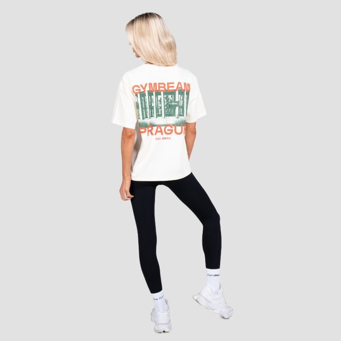 Tricou Prague Cream - GymBeam XXL