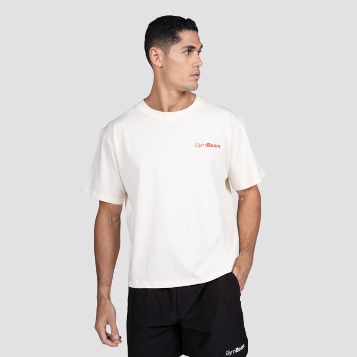 Tricou Prague Cream - GymBeam XXL