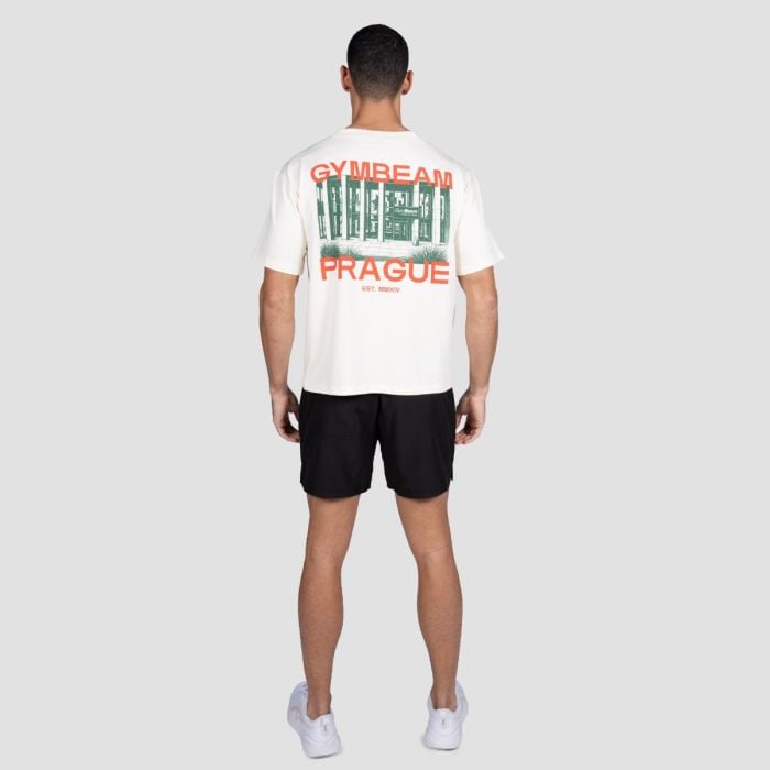 Tricou Prague Cream - GymBeam XXL