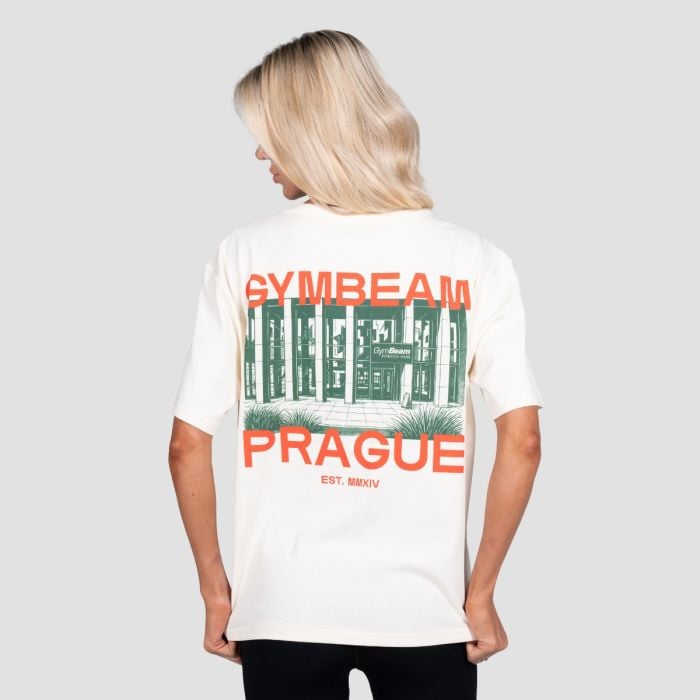 Tricou Prague Cream - GymBeam XXL