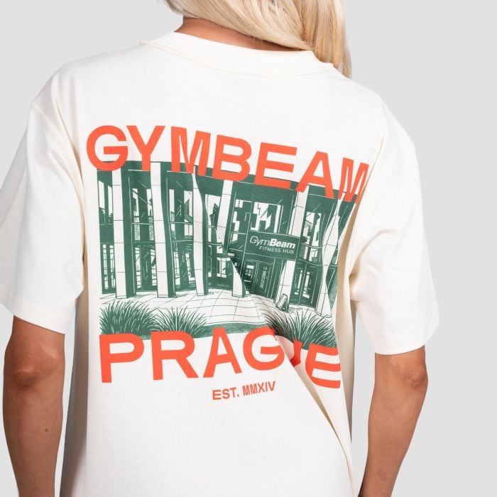 Tricou Prague Cream - GymBeam XXL