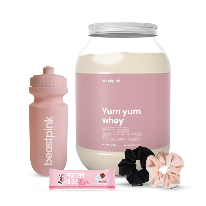 Yum Yum Whey - BeastPink 1000 g - caramel biscuit