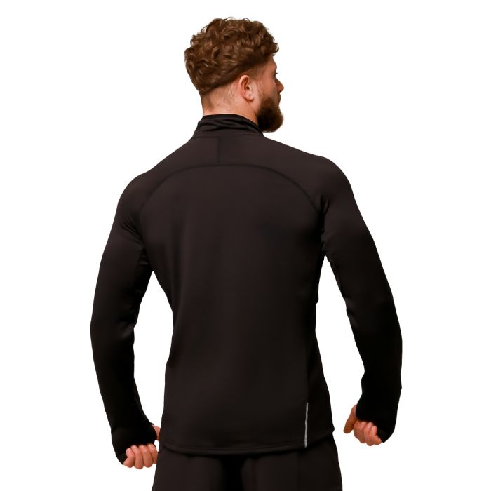 Hanorac de alergare 1/2 Zip Pulse Black - GymBeam M