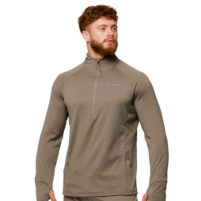 Hanorac de alergare 1/2 Zip Pulse Vetiver - GymBeam M