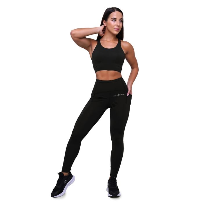 Sutien sport pentru alergare Pulse Black - GymBeam M