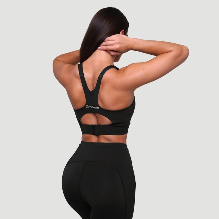 Sutien sport pentru alergare Pulse Black - GymBeam M