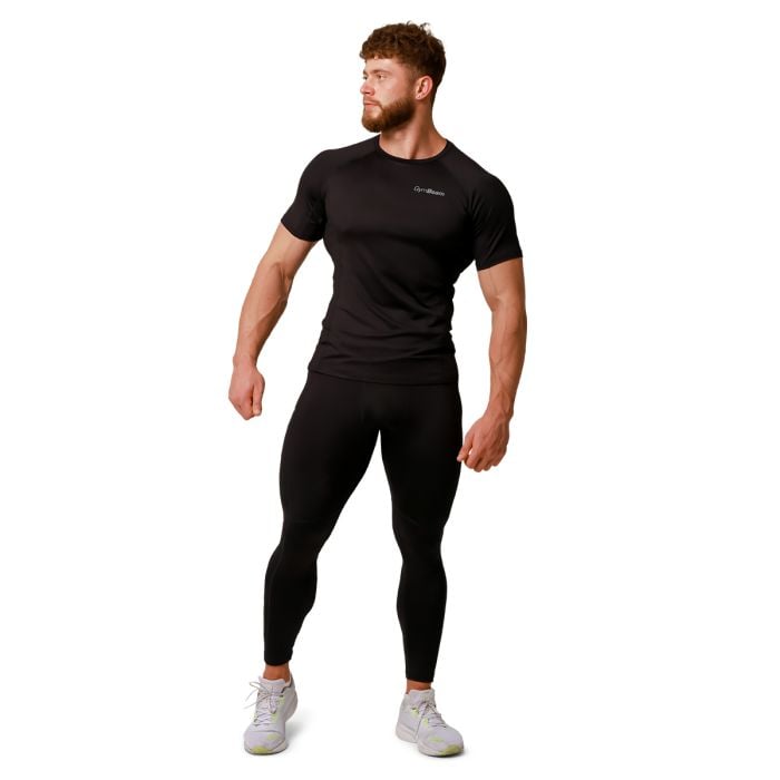 Tricou de alergare Pulse Black - GymBeam L