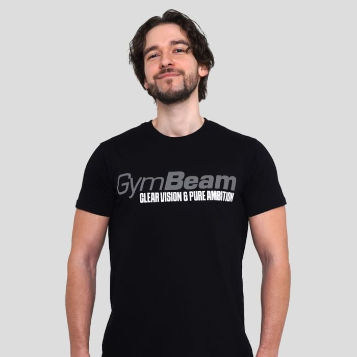 Tricou Pure Ambition Black - GymBeam XXL