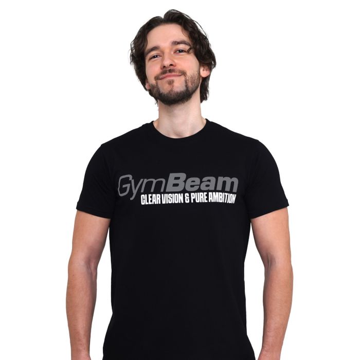 Tricou Pure Ambition Black - GymBeam XXL